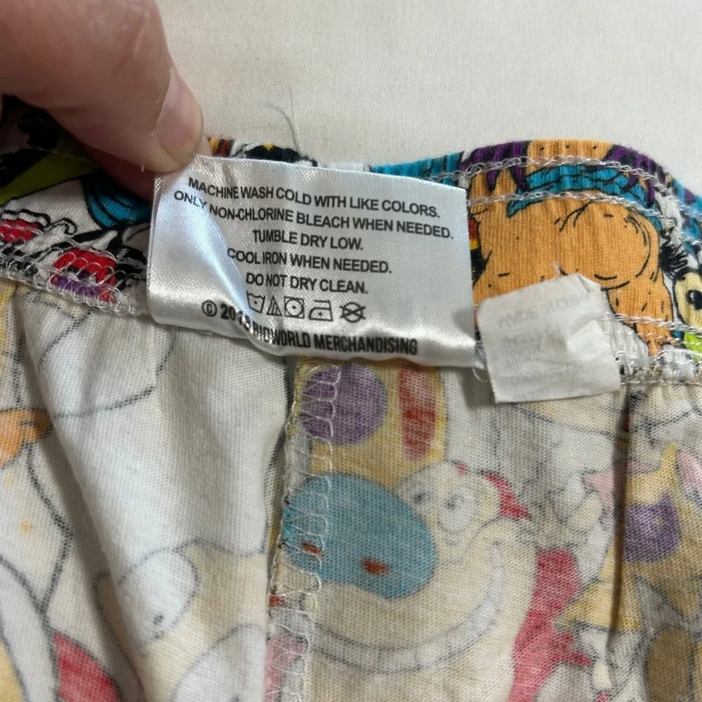 Nickelodeon 90s Cartoon Collage Pajama Pants Mens‎ 2XL Rugrats Ren Stimpy Cotton
